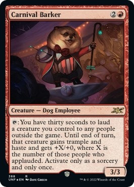 Image for Carnival Barker (Galaxy Foil) (Unfinity) (388) - Magic: The Gathering