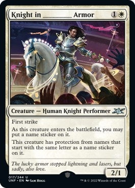 Image for Knight in _______ Armor (Unfinity) (17) - Magic: The Gathering