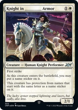 Image for Knight in _______ Armor (Galaxy Foil) (Unfinity) (303) - Magic: The Gathering