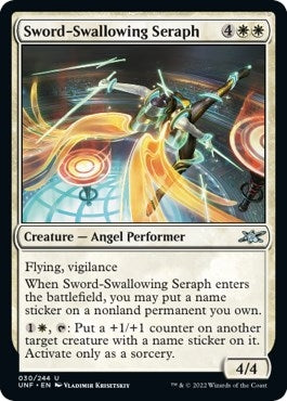 Image for Sword-Swallowing Seraph (Unfinity) (30) - Magic: The Gathering