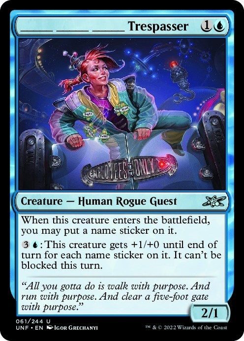 Image for _______ _______ _______ Trespasser (Unfinity) (61) - Magic: The Gathering