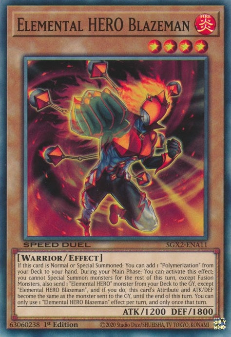 Image for Elemental HERO Blazeman (Speed Duel GX: Midterm Paradox) (SGX2-ENA11) - YuGiOh