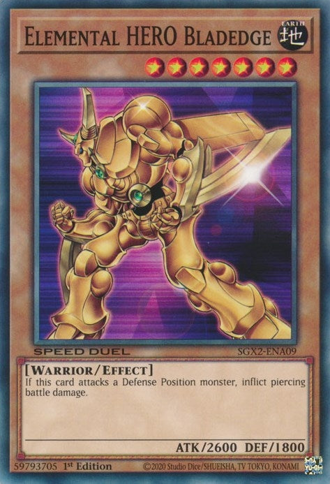 Image for Elemental HERO Bladedge (Speed Duel GX: Midterm Paradox) (SGX2-ENA09) - YuGiOh