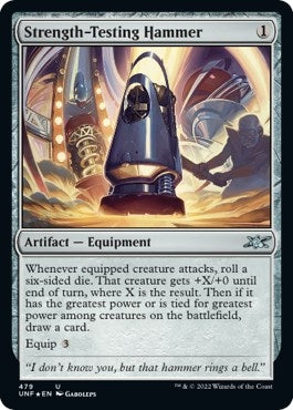 Image for Strength-Testing Hammer (Galaxy Foil) (Unfinity) (479) - Magic: The Gathering