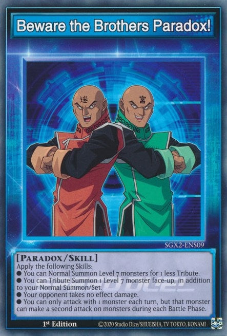 Image for Beware the Brothers Paradox! (Speed Duel GX: Midterm Paradox) (SGX2-ENS09) - YuGiOh