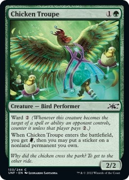 Image for Chicken Troupe (Unfinity) (133) - Magic: The Gathering