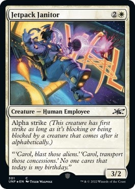 Image for Jetpack Janitor (Galaxy Foil) (Unfinity) (301) - Magic: The Gathering