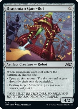 Image for Draconian Gate-Bot (Galaxy Foil) (Unfinity) (474) - Magic: The Gathering