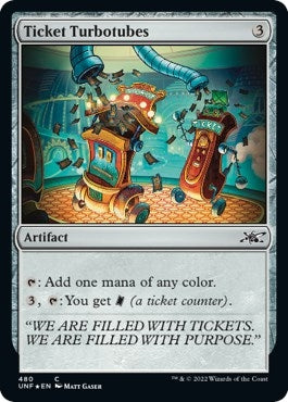 Image for Ticket Turbotubes (Galaxy Foil) (Unfinity) (480) - Magic: The Gathering