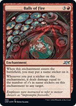 Image for _____ Balls of Fire (Galaxy Foil) (Unfinity) (386) - Magic: The Gathering