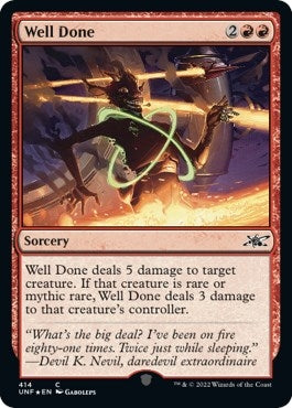 Image for Well Done (Galaxy Foil) (Unfinity) (414) - Magic: The Gathering