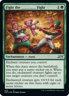 Image for Fight the _______ Fight (Galaxy Foil) (Unfinity) (424) - Magic: The Gathering