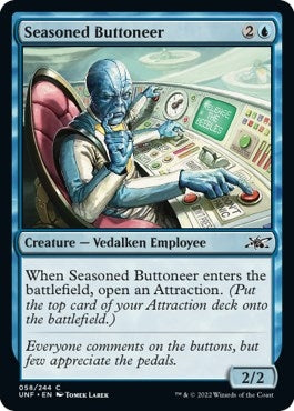 Image for Seasoned Buttoneer (Unfinity) (58) - Magic: The Gathering