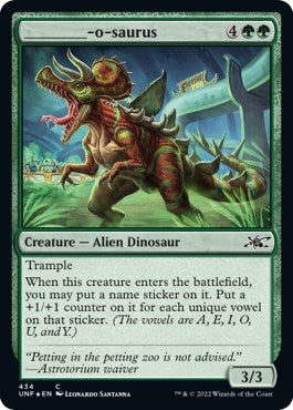 Image for _______-o-saurus (Galaxy Foil) (Unfinity) (434) - Magic: The Gathering