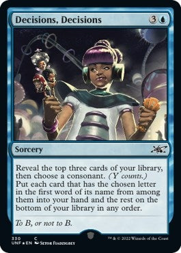 Image for Decisions, Decisions (Galaxy Foil) (Unfinity) (330) - Magic: The Gathering