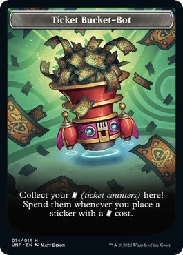 Image for Ticket Bucket-Bot Token (Unfinity) (14) - Magic: The Gathering