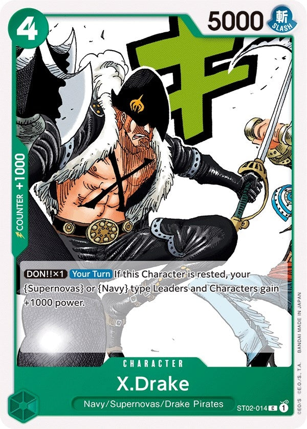 Image for X.Drake (Starter Deck 2: Worst Generation) (ST02-014) - One Piece Card Game