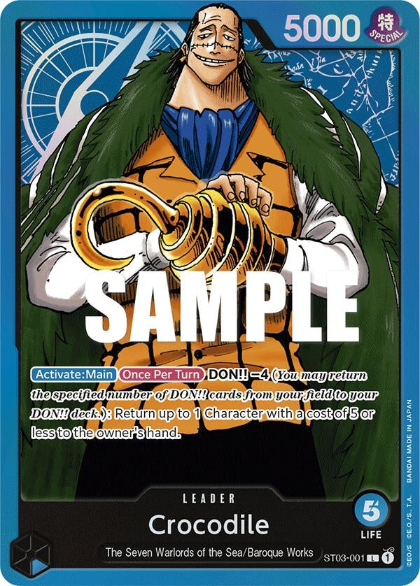 Image for Crocodile (001) (Starter Deck 3: The Seven Warlords of The Sea) (ST03-001) - One Piece Card Game