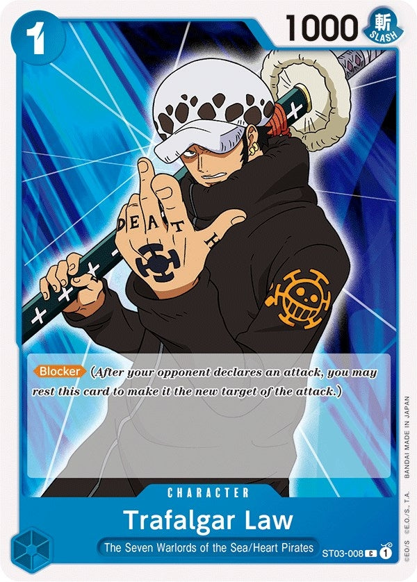 Image for Trafalgar Law (Starter Deck 3: The Seven Warlords of The Sea) (ST03-008) - One Piece Card Game