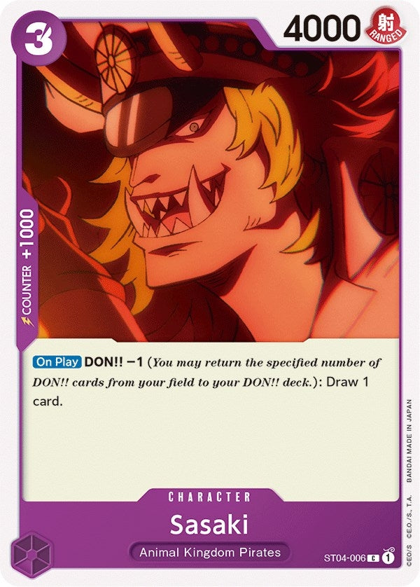 Image for Sasaki (Starter Deck 4: Animal Kingdom Pirates) (ST04-006) - One Piece Card Game