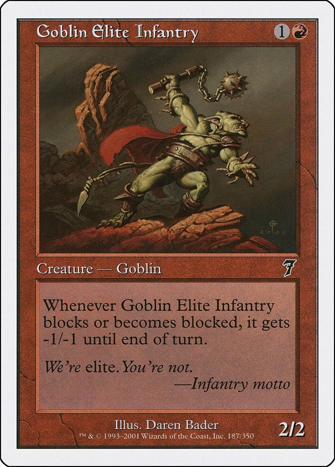 Image for Goblin Elite Infantry (7th Edition) (187) - Magic: The Gathering