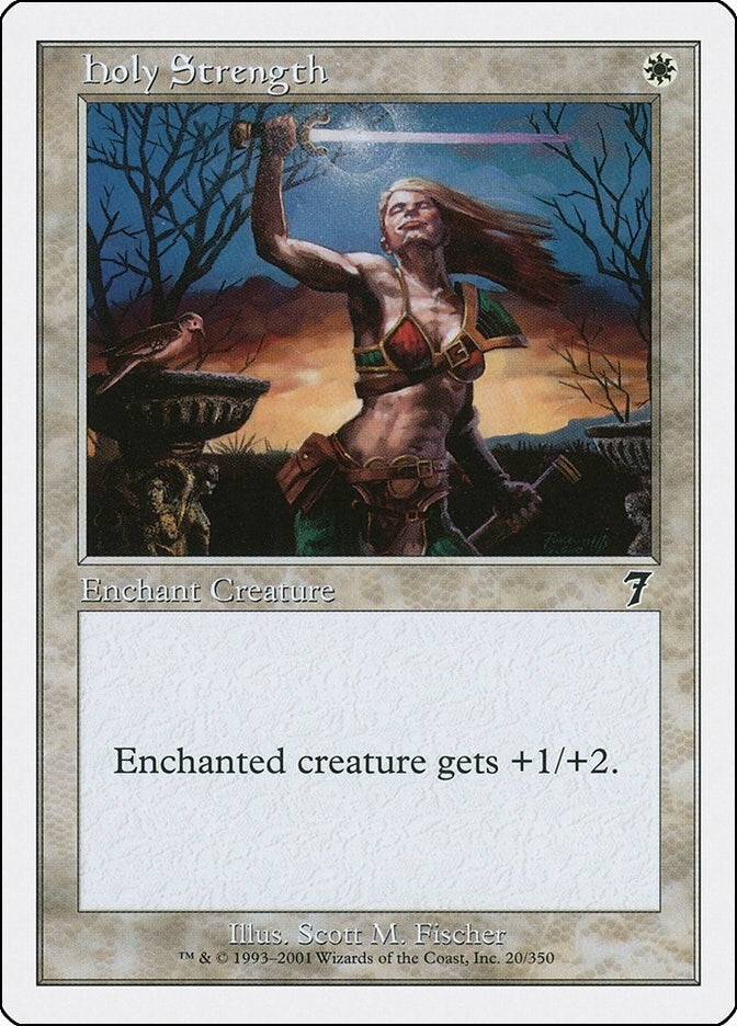 Image for Holy Strength (7th Edition) (20) - Magic: The Gathering