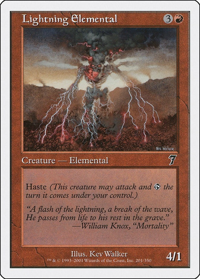 Image for Lightning Elemental (7th Edition) (201) - Magic: The Gathering
