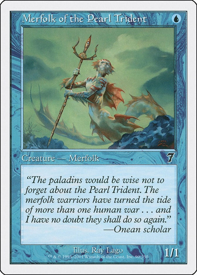 Image for Merfolk of the Pearl Trident (7th Edition) (90) - Magic: The Gathering