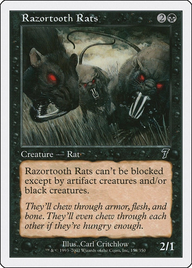 Image for Razortooth Rats (7th Edition) (158) - Magic: The Gathering