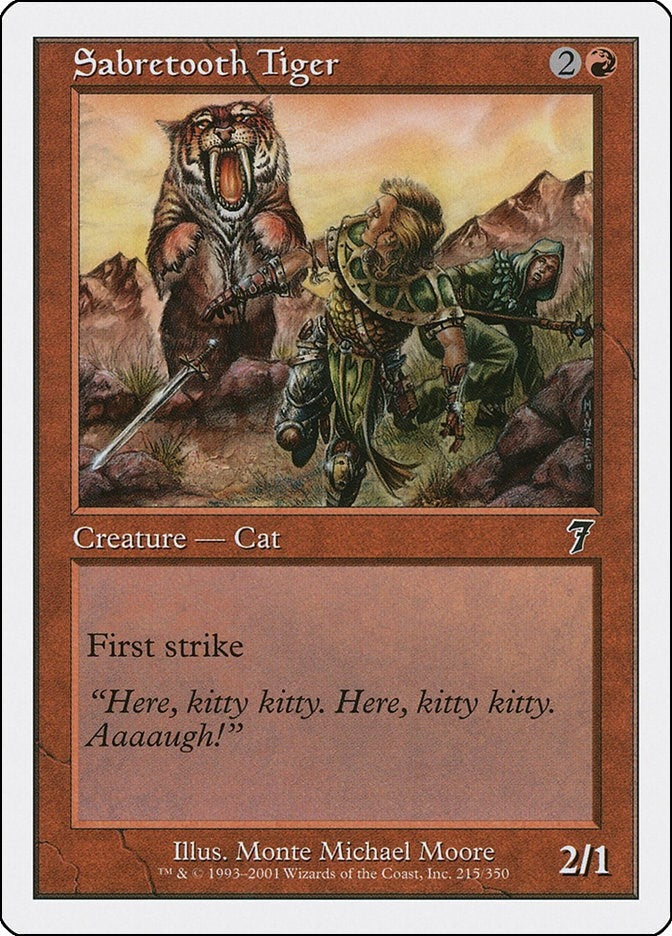 Image for Sabretooth Tiger (7th Edition) (215) - Magic: The Gathering