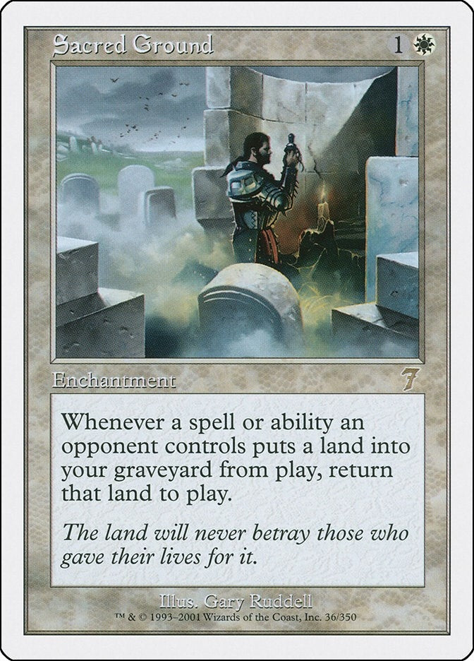 Image for Sacred Ground (7th Edition) (36) - Magic: The Gathering
