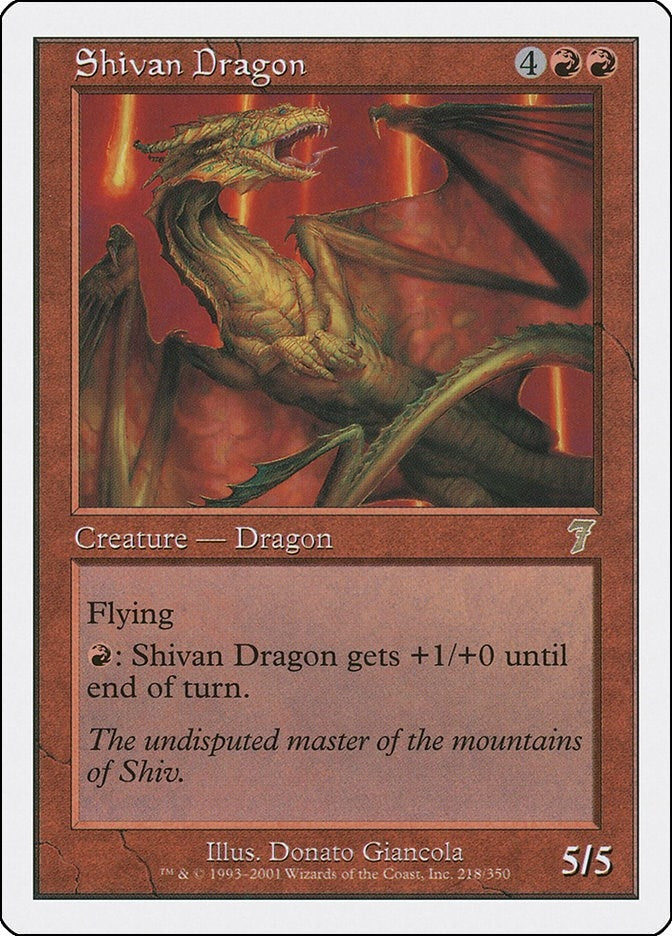 Image for Shivan Dragon (7th Edition) (218) - Magic: The Gathering