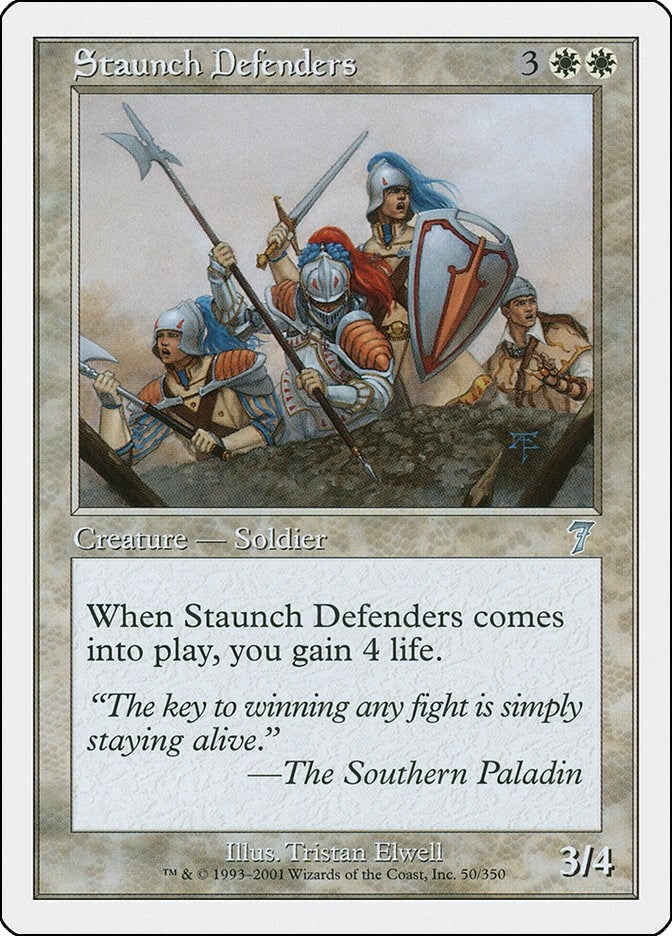 Image for Staunch Defenders (7th Edition) (50) - Magic: The Gathering