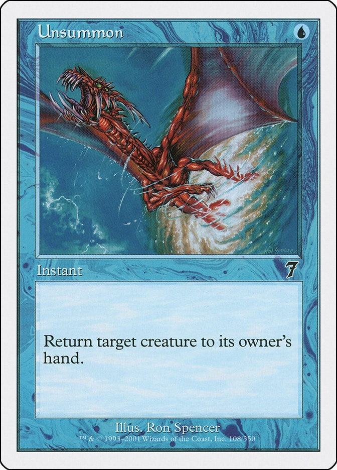 Image for Unsummon (7th Edition) (108) - Magic: The Gathering