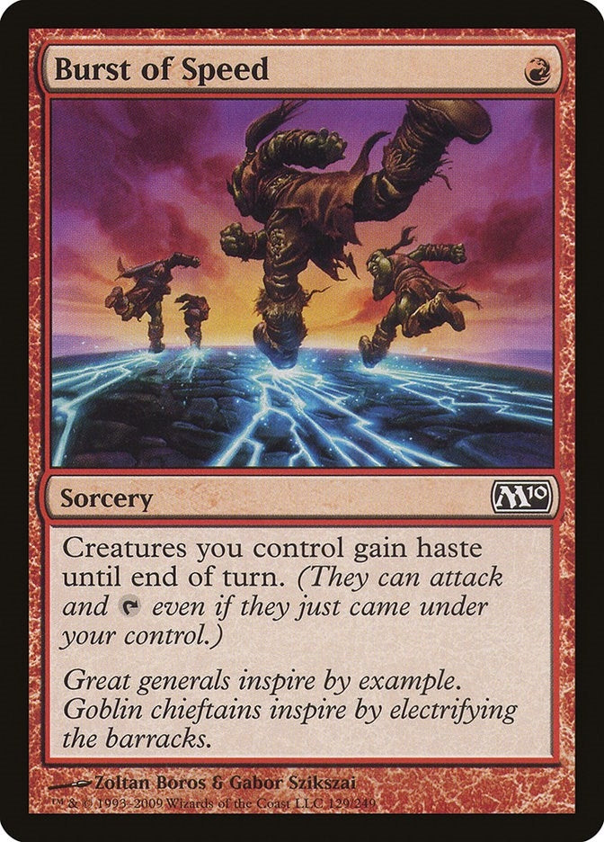 Image for Burst of Speed (Magic 2010 (M10)) (129) - Magic: The Gathering