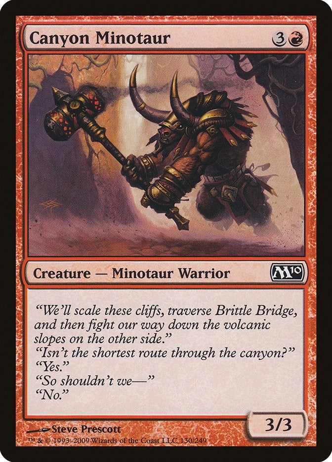 Image for Canyon Minotaur (Magic 2010 (M10)) (130) - Magic: The Gathering