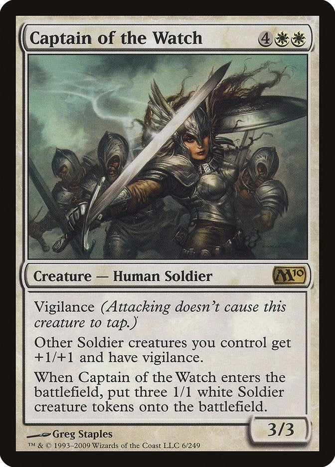 Image for Captain of the Watch (Magic 2010 (M10)) (6) - Magic: The Gathering