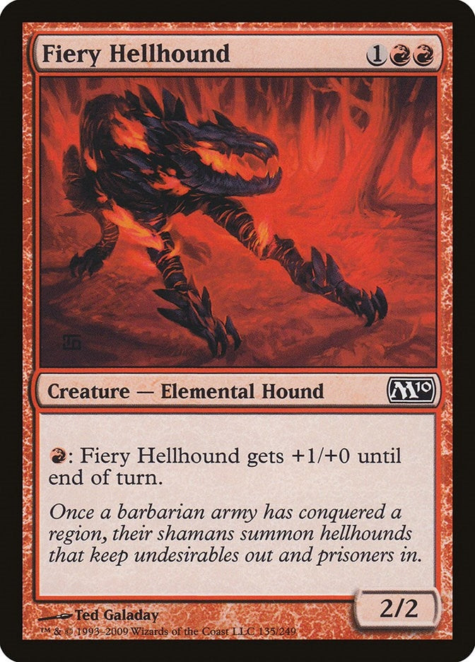 Image for Fiery Hellhound (Magic 2010 (M10)) (135) - Magic: The Gathering