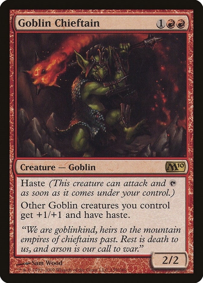Image for Goblin Chieftain (Magic 2010 (M10)) (139) - Magic: The Gathering