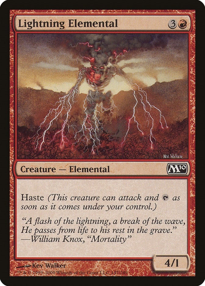 Image for Lightning Elemental (Magic 2010 (M10)) (147) - Magic: The Gathering