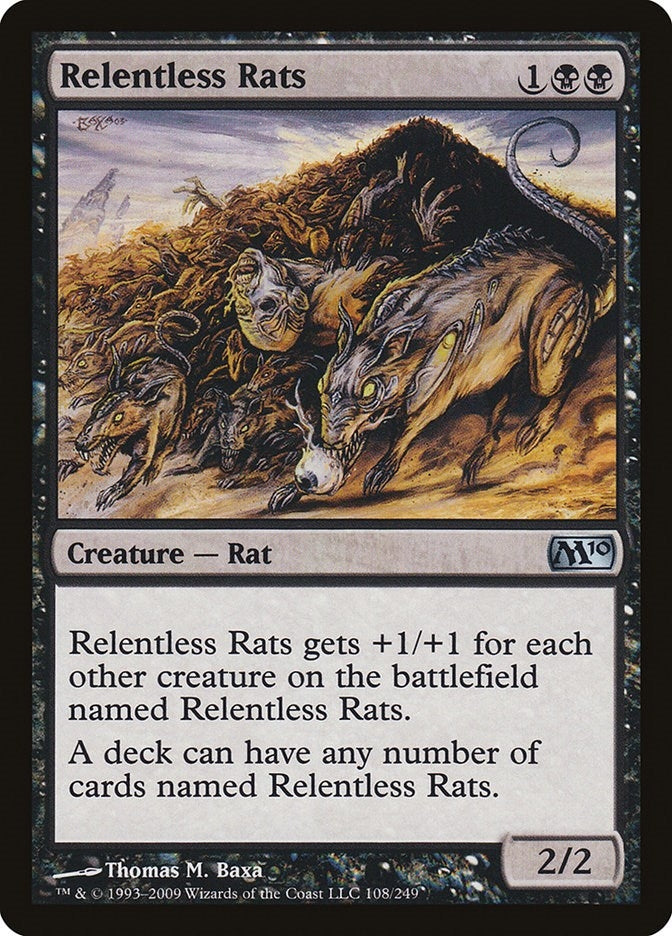 Image for Relentless Rats (Magic 2010 (M10)) (108) - Magic: The Gathering