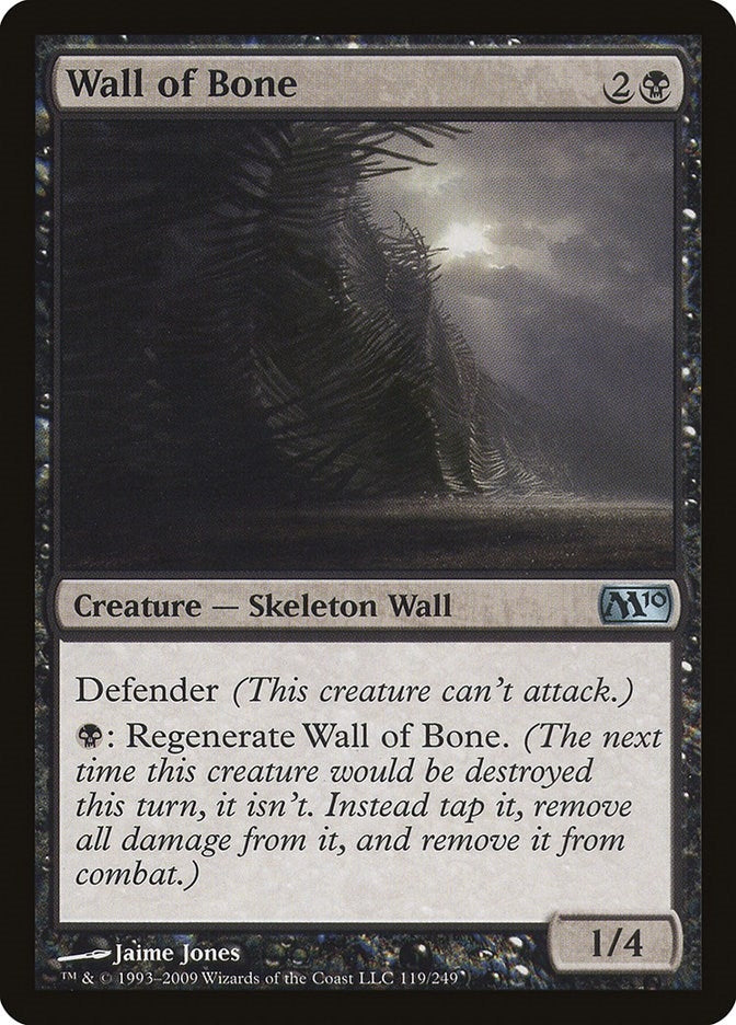 Image for Wall of Bone (Magic 2010 (M10)) (119) - Magic: The Gathering