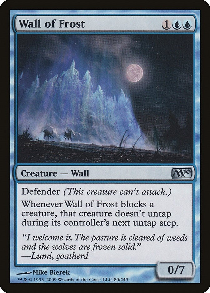 Image for Wall of Frost (Magic 2010 (M10)) (80) - Magic: The Gathering