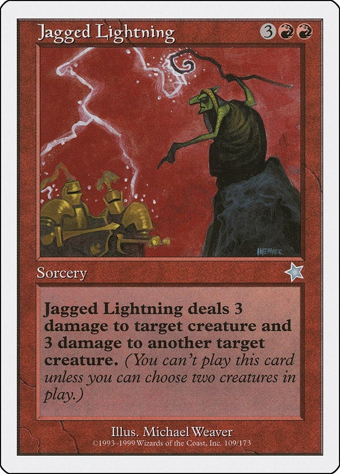 Image for Jagged Lightning (Starter 1999) (109) - Magic: The Gathering