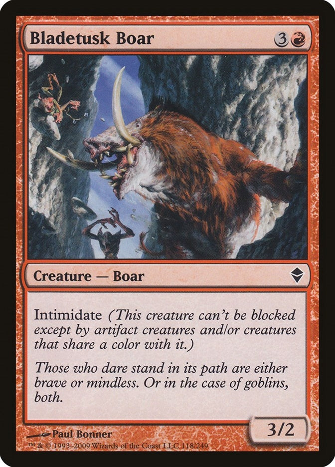 Image for Bladetusk Boar (Zendikar) (118) - Magic: The Gathering
