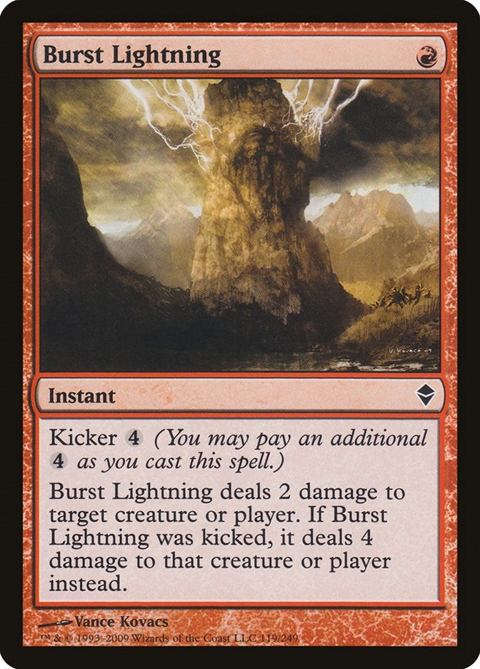 Image for Burst Lightning (Zendikar) (119) - Magic: The Gathering