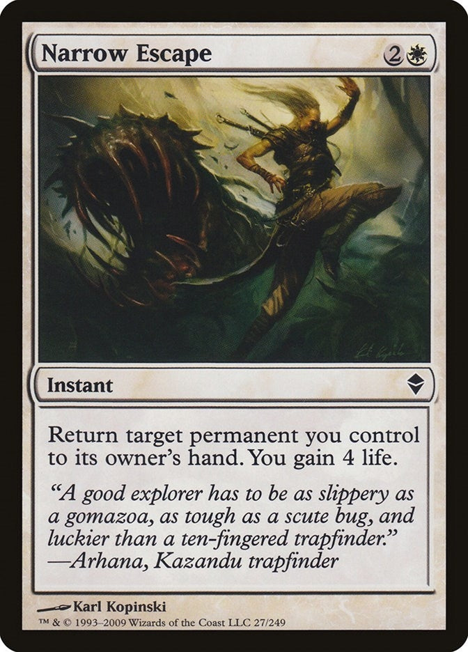 Image for Narrow Escape (Zendikar) (27) - Magic: The Gathering