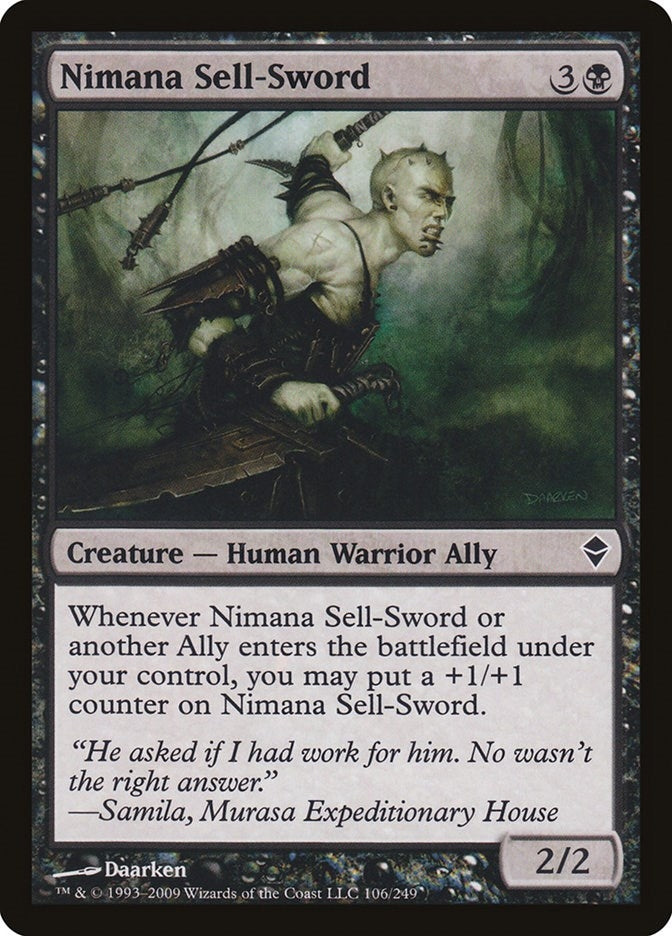 Image for Nimana Sell-Sword (Zendikar) (106) - Magic: The Gathering