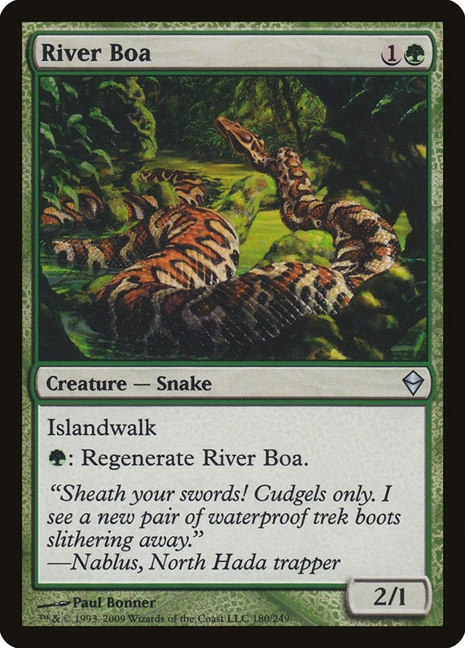Image for River Boa (Zendikar) (180) - Magic: The Gathering