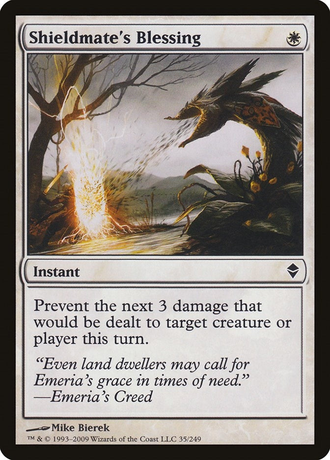Image for Shieldmate's Blessing (Zendikar) (35) - Magic: The Gathering